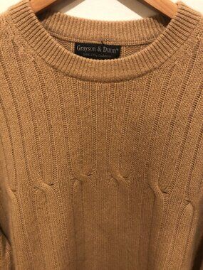 Men's Grayson & Dunn Camel Cashmere Sweater Size XL